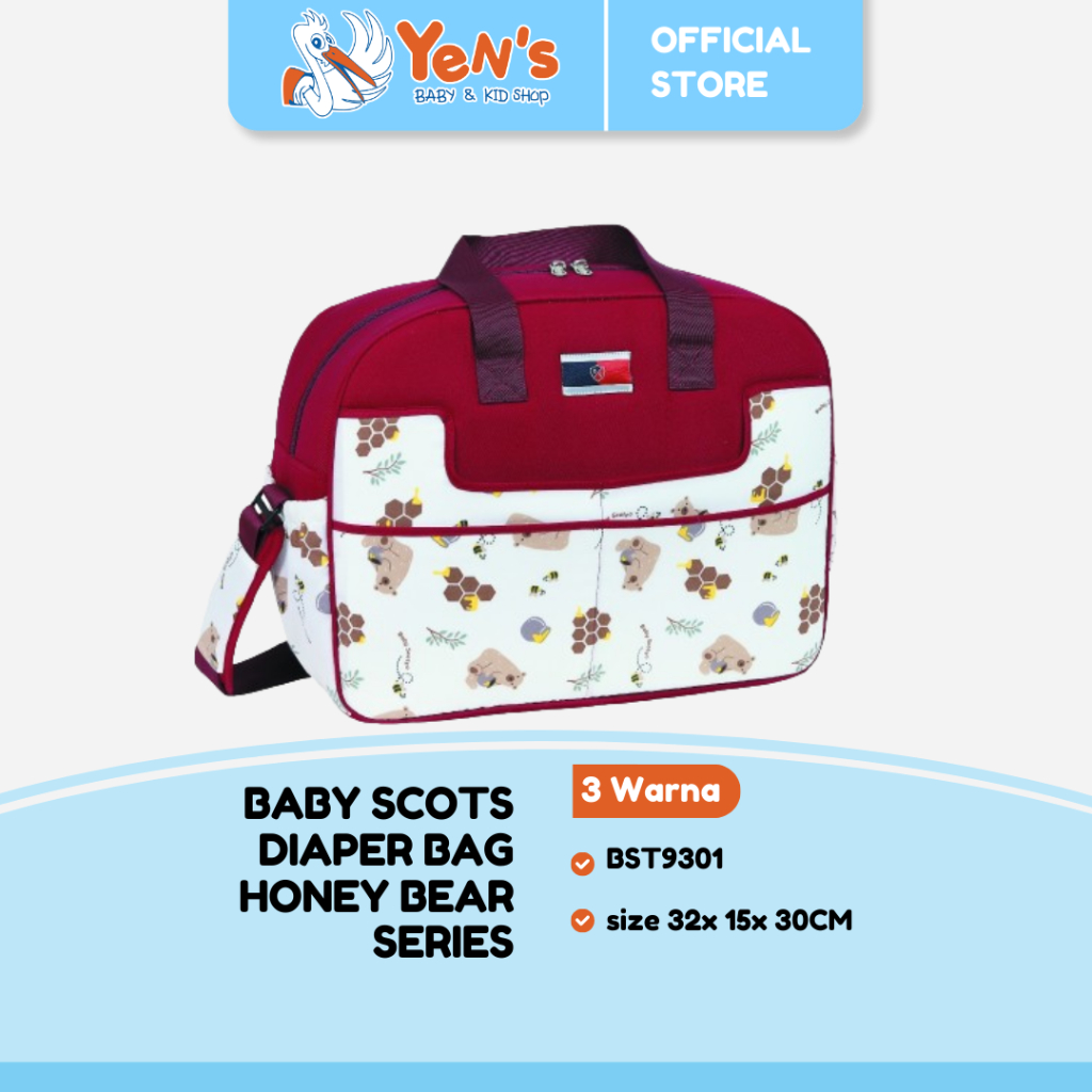 BABY SCOTS Diaper Bag Honey Bear Series - Tas Perlengkapan Babyi BST9301