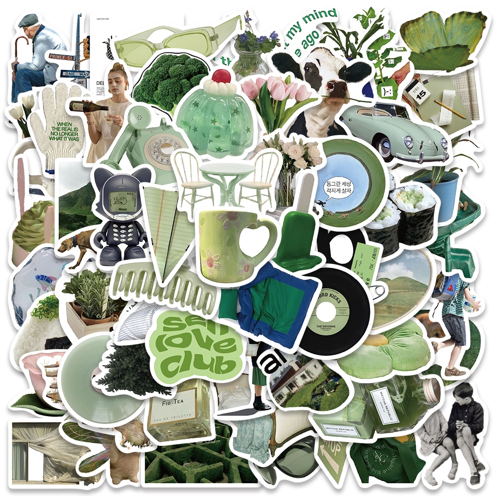 

New Gaya INS hijau Stiker lucu green Stiker Anti Air Stikers Berperekat Waterproof sticker decal buat Motor Helm Buku Journal Koper Casing HP Laptop Botol Minum