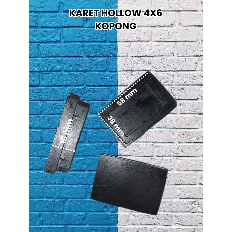 Karet Hollow 4x6 Kopong / Karet Besi Hollow 4x6 jenis kopong