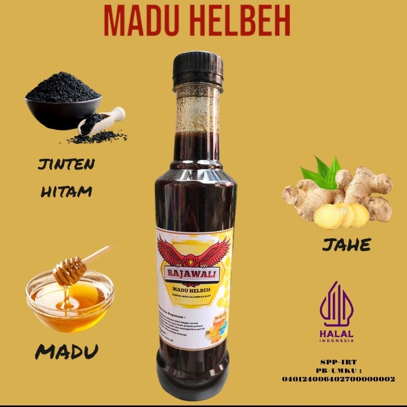 

madu helbeh madu rempah jinten hitam madu asli madu hutan madu liar habbatussauda jahe madu herbal madu kemasan 500gram