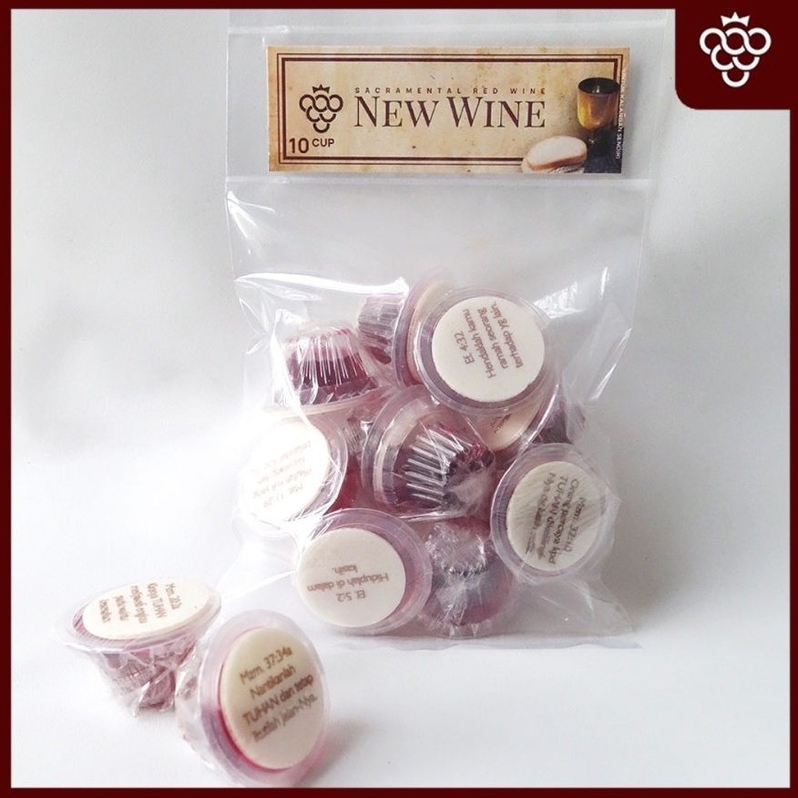 

Paket Anggur Perjamuan Kudus + Hosti Ayat - isi 10 (PNW10HA)