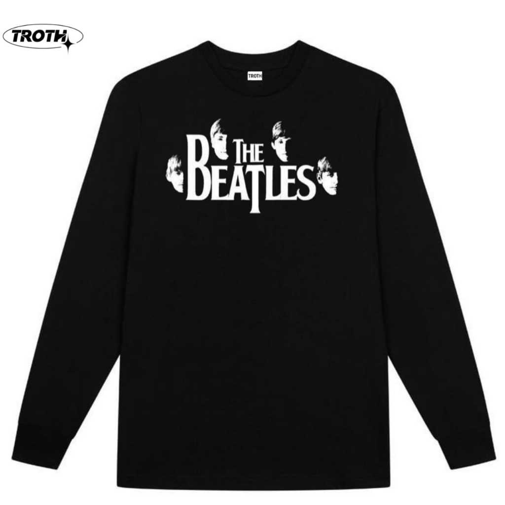 Troth tshirt long sleeve band the beatles kaos lengan panjang