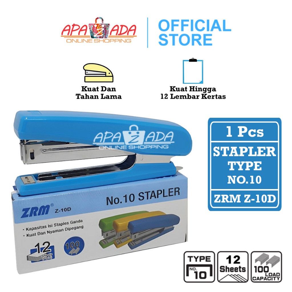 

Apazada - Stapler Z-10D Satuan [1 Pcs Stapler] / Stepler No.10 / Jepretan ZRM / Hekter Tipe No.10