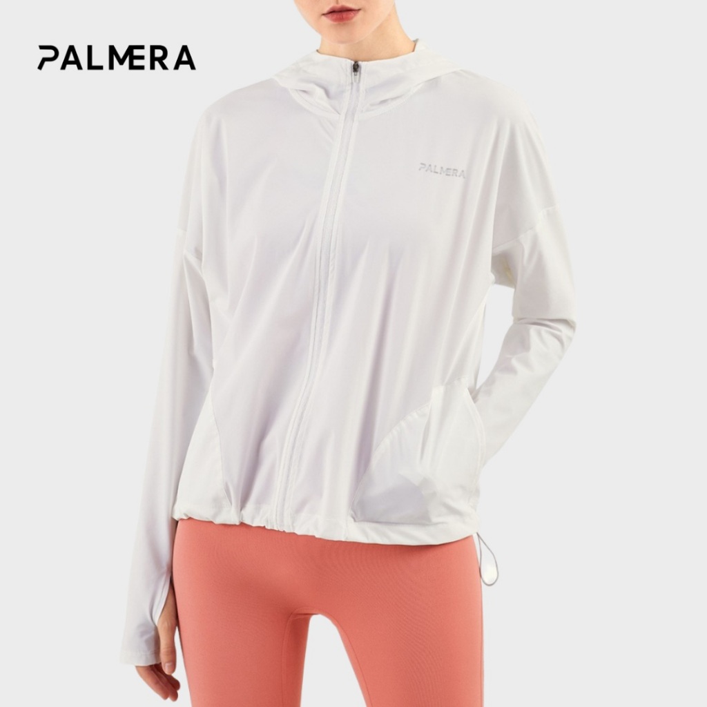 [CLEARANCE SALE] PALMERA Essential Jaket White - Jaket Olahraga Wanita