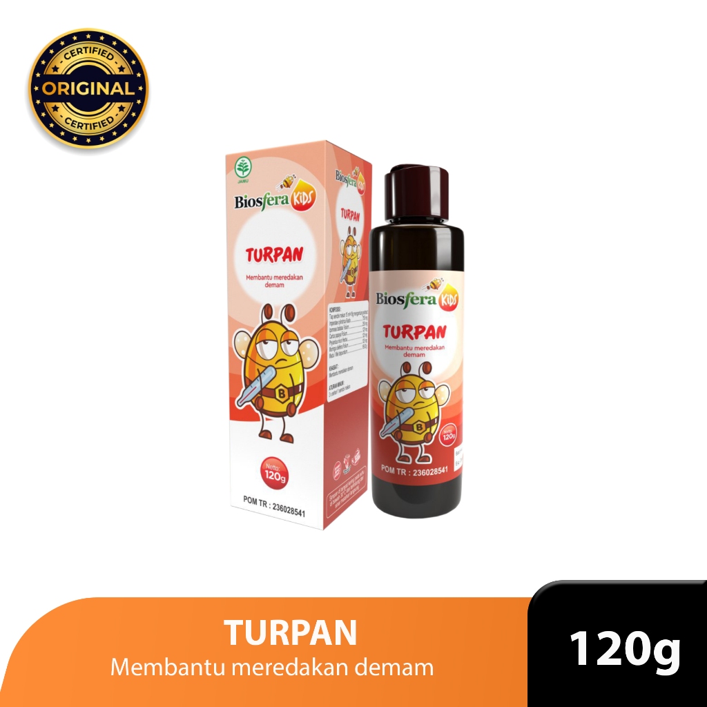 Madu Turpan Biosfera Kids obat demam anak 2 3 4 Tahun Penurun Panas Demam