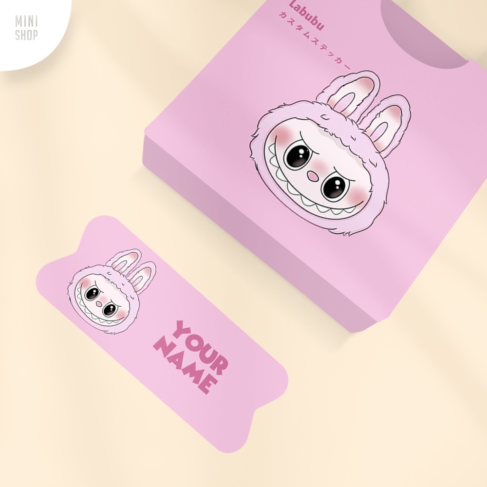 

Stiker Nama Custom Waterproof Labubu