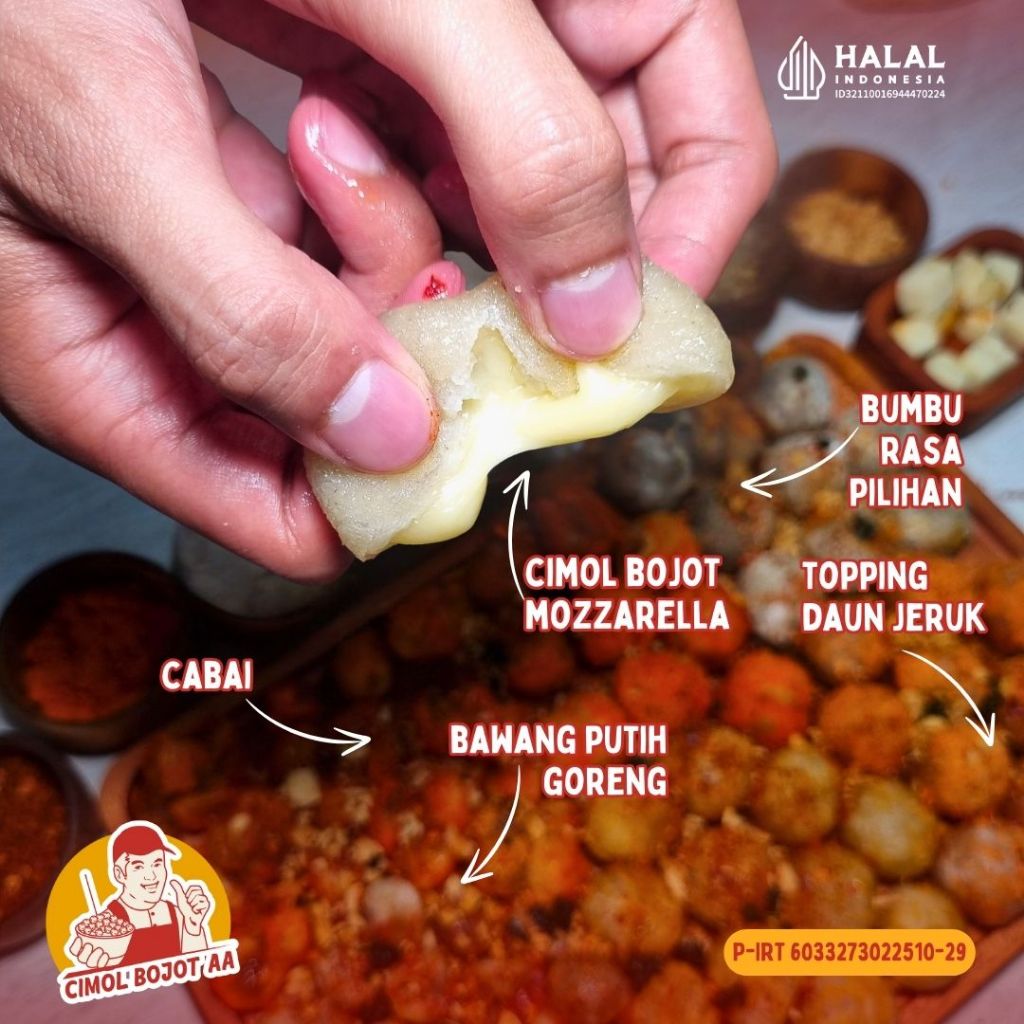 

Cimol AA isi Mozzarella Rasa Jagung Bakar Daun Jeruk