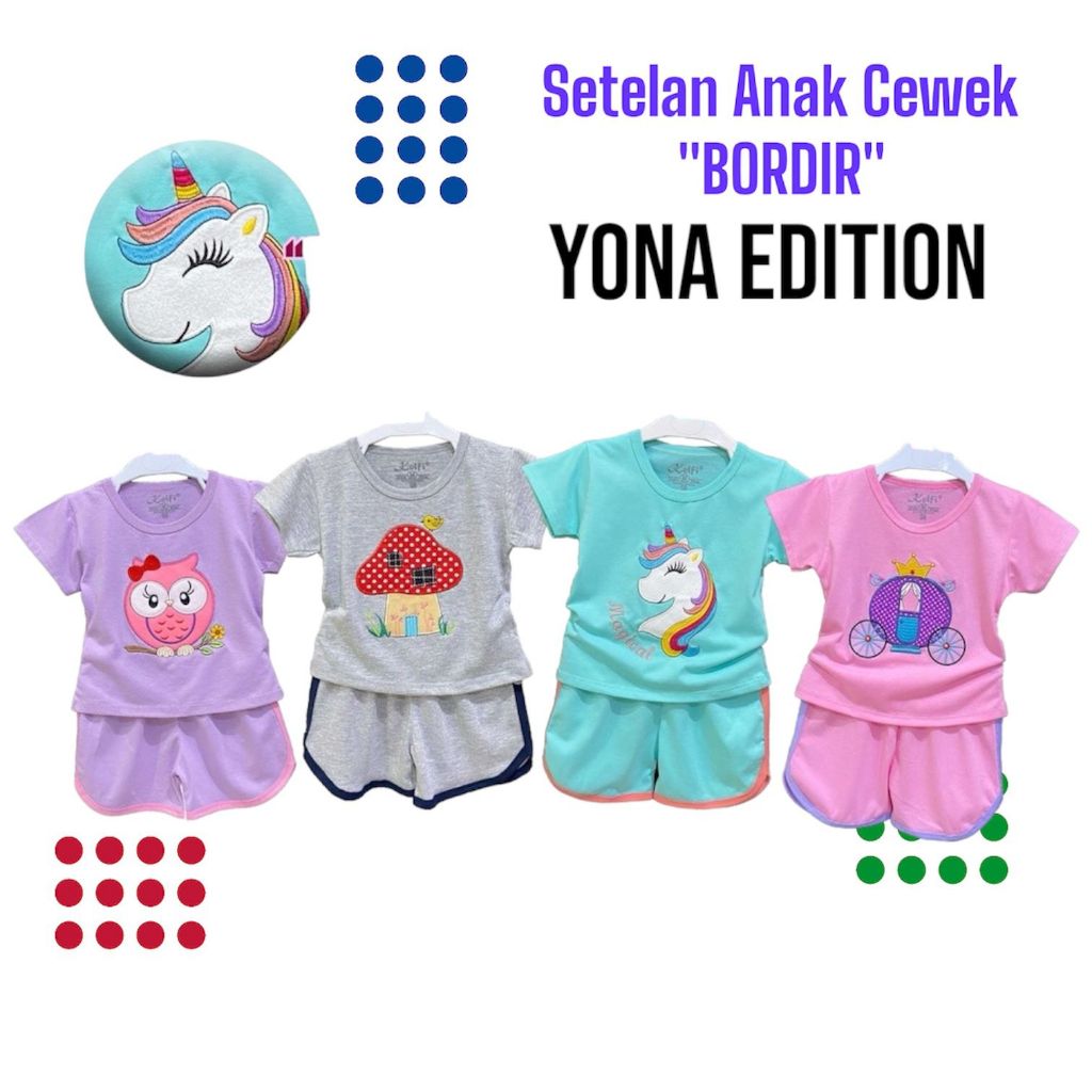 BAJU SANTAI ANAK PEREMPUAN USIA 0 1 2 3 4 5 TAHUN / SET BAJU ANAK PEREMPUAN