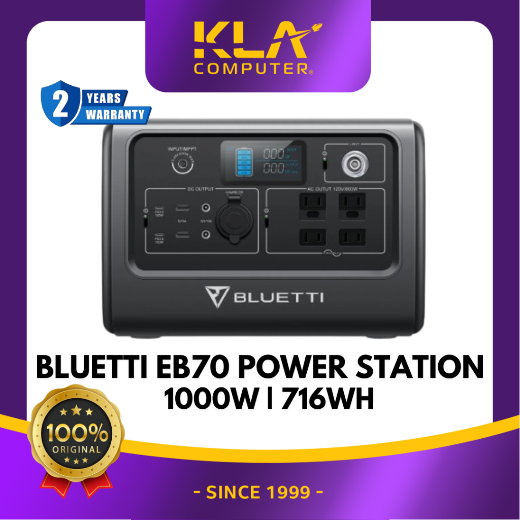 BLUETTI EB70 1000W 716Wh Portable Power Station