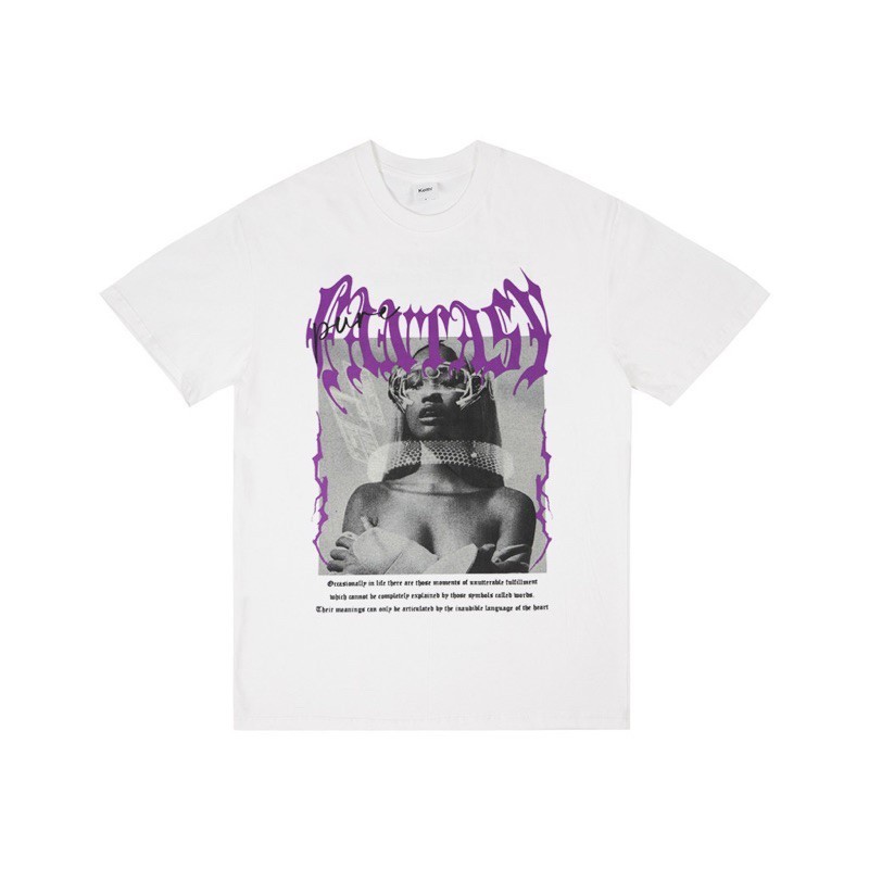 KAOS T-SHIRT keith PURE FANTASY - WHITE t-shirt T-SHIRT MURAH