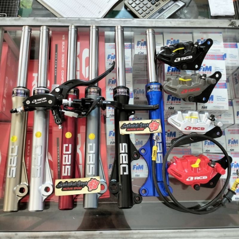 Paket Rem depan Set RCB Master Rem Kanan RCB Oval E-2 14MM Kaliper Depan RCB E-SERIES Selang Rem Dep