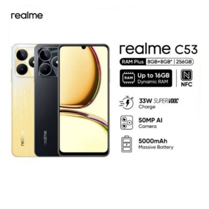 HP REALME C53 8/256 GB - RELMI C53 RAM 8GB ROM 256GB GARANSI RESMI