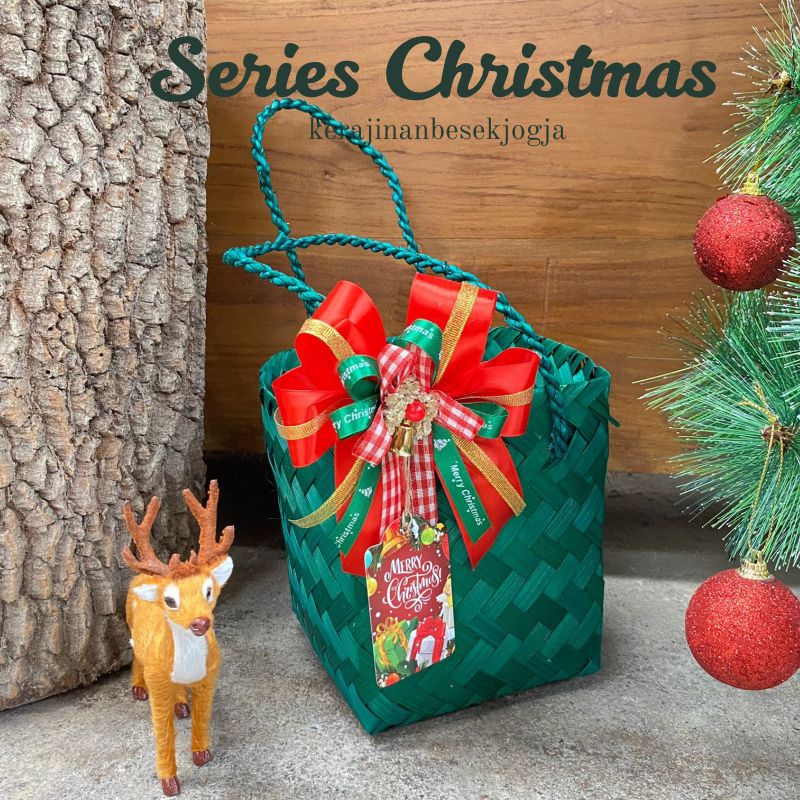 

SERIES CHRISTMAS | TAS BESEK KUE KERING 15X15 T 18CM PITA FREE HANG TAG MUAT TOPLES 500GR 3PCS | tas cangking tas murah hampers natal bingkisan natal