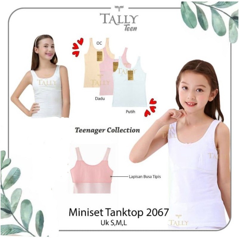 TALLY 2067 miniset tanktop | Singlet anak perempuan remaja