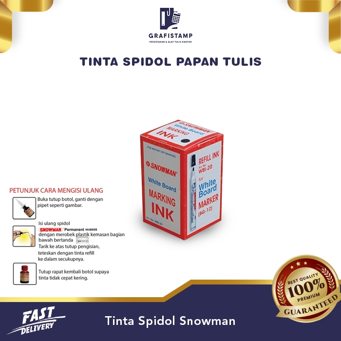 

Tinta Spidol Papan Tulis Snowman (Marker Ink for Whiteboards)