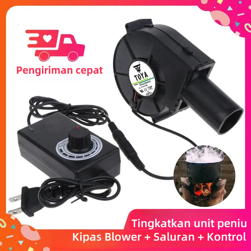 TOYA Blower untuk Kipas Blower Udara DC 12V Blower portabel luar ruangan Mesin Blower memasak