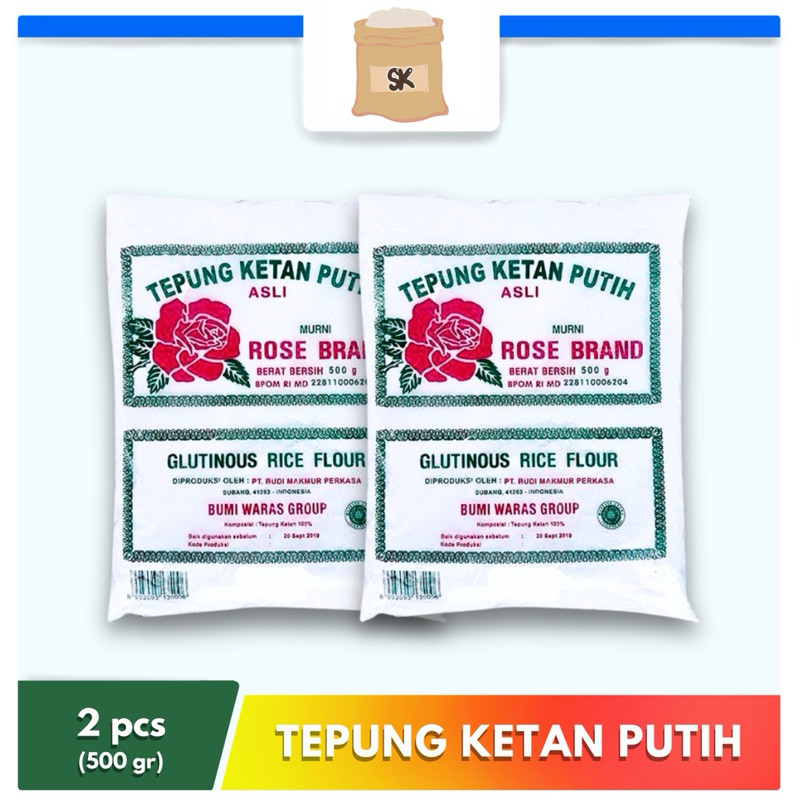 

[BUY 1 GET 1] Tepung Ketan Putih Rose Brand 500 gr