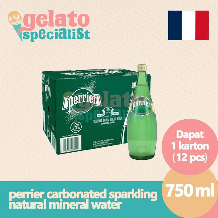 

Perrier Carbonated Sparkling Mineral Water 750ml (12pcs)