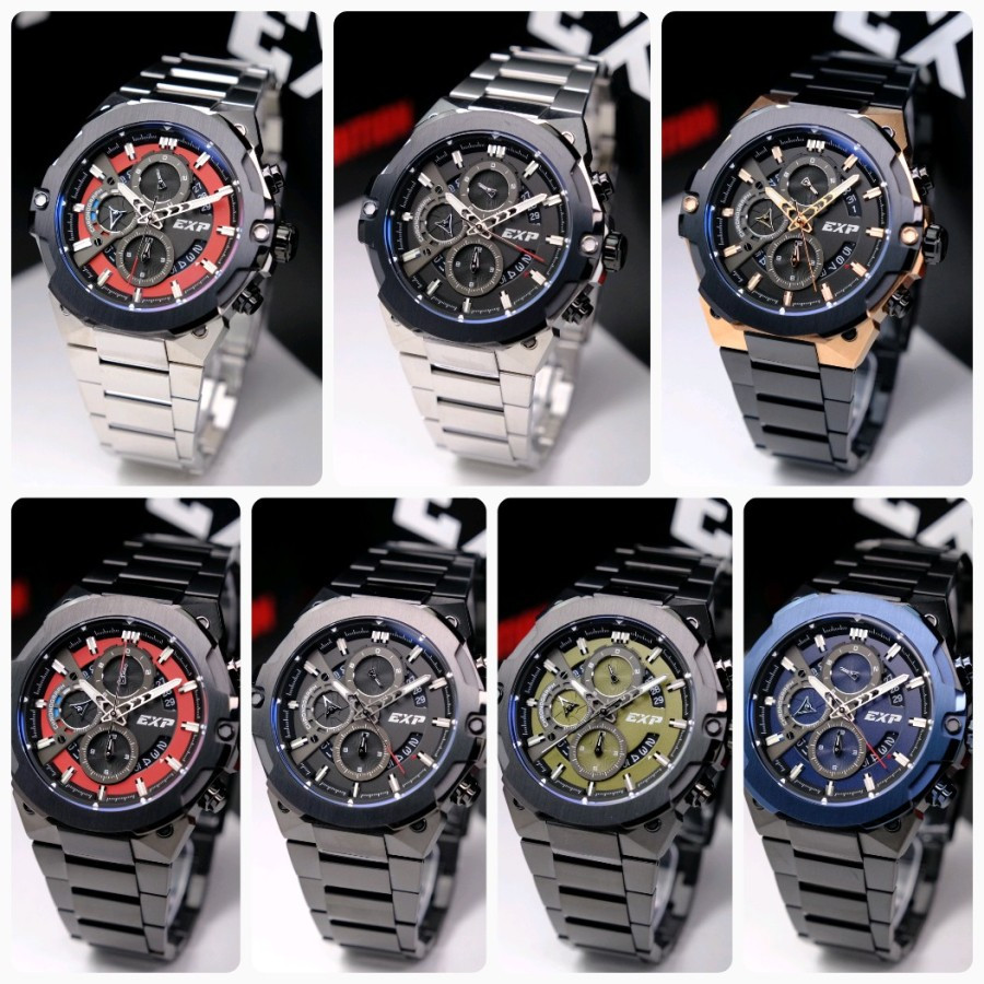 JAM TANGAN Expedition 6838 Silver Red Steel MCBTBRE