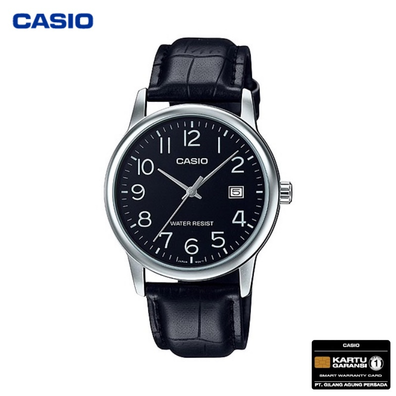 JAM TANGAN CASIO PRIA CASIO MTP-V002L-1B/MTPV002L CASIO ORIGINAL