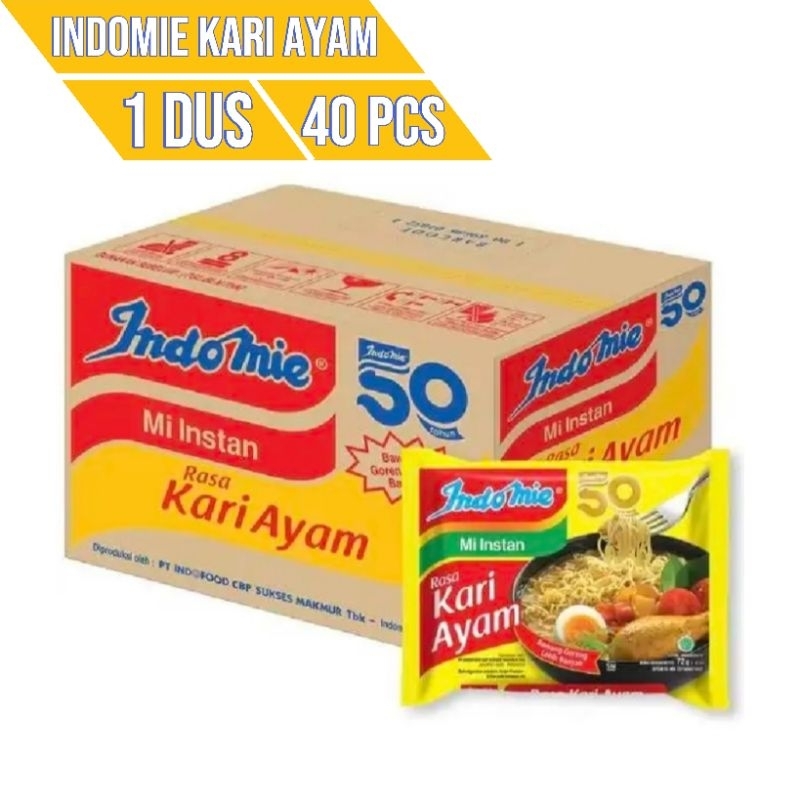 

indomie kari ayam mie instan 1 dus (40 pcs)