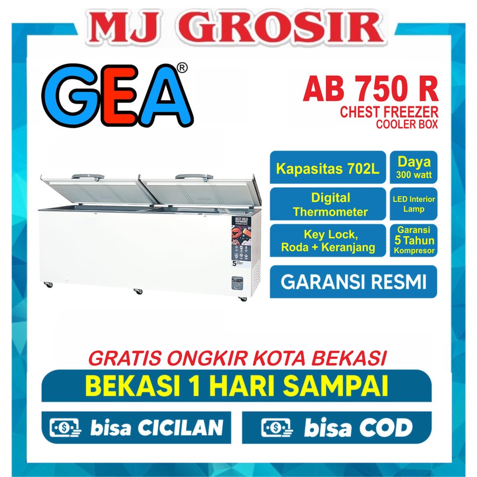 GEA AB 750 R CHEST FREEZER BOX AB750R 700L LEMARI PEMBEKU 700 LITER BY GEA