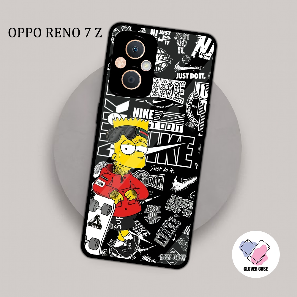 [CM88]  Case Glossy Case | OPPO RENO 7 Z | CASE KEKINIAN LUCU |  Casing Hp Kilau Motif NIKE