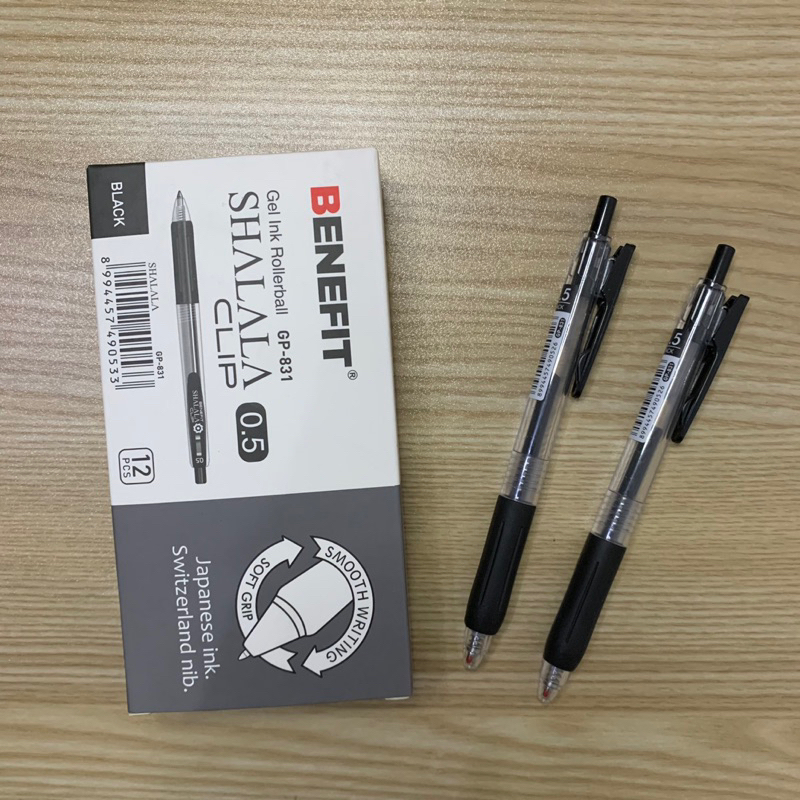 

(1 PCS) BOLPEN GEL BENEFIT GP-831 0.5 HITAM / PULPEN GEL GEL MURAH