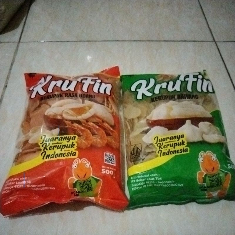 

KruFin finna,kerupuk bawang/udang 500gr