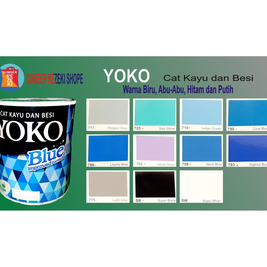 

BARANG TERUPDATE Cat Minyak BesikayuPlastik Warna KuningHijauCreamHitamPutih YOKO Avian Brands