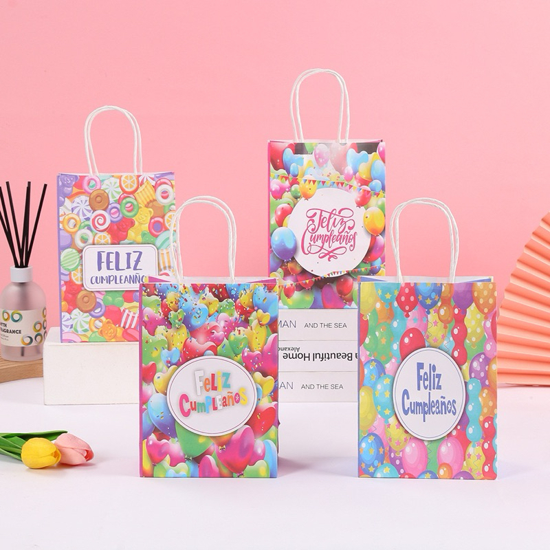 

Paper Bag Goodie Bag Tas Souvenir Kertas Motif balon Ultah Ulang Tahun Anak Happy Birthday kertas kado