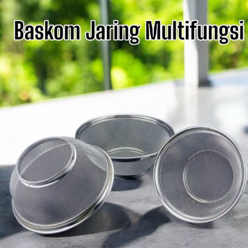 Baskom saring serba guna stainless/baskom peniris/baskom saring cuci buah cuci beras