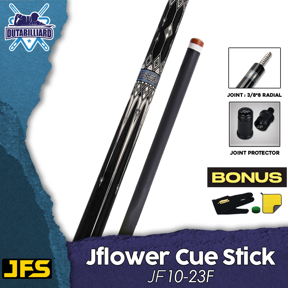 Jflowers JF10-23F Stick Billiard Shaft Carbon Cue Play Low Deflection 12.5mm