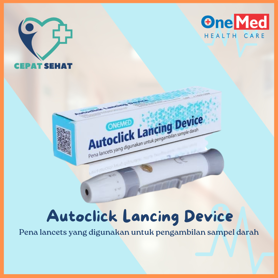 Onemed Autoclick Lancing Device Pen Auto Click Lancet Jarum Tes Darah