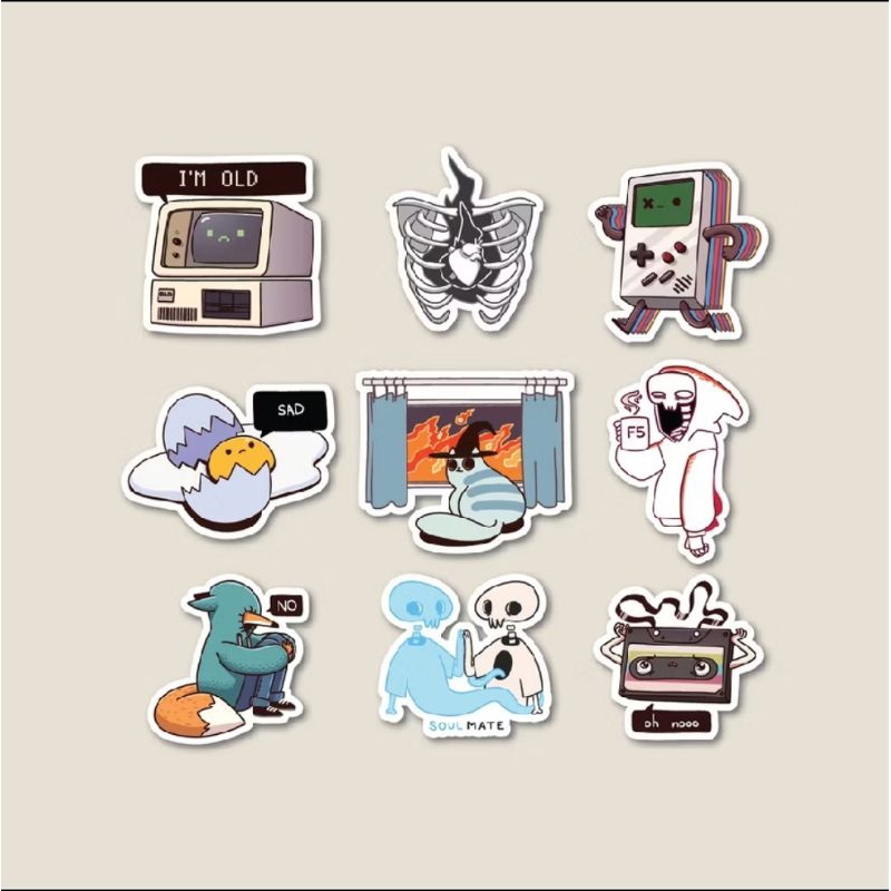 

STICKER PACK DYING INSIDE