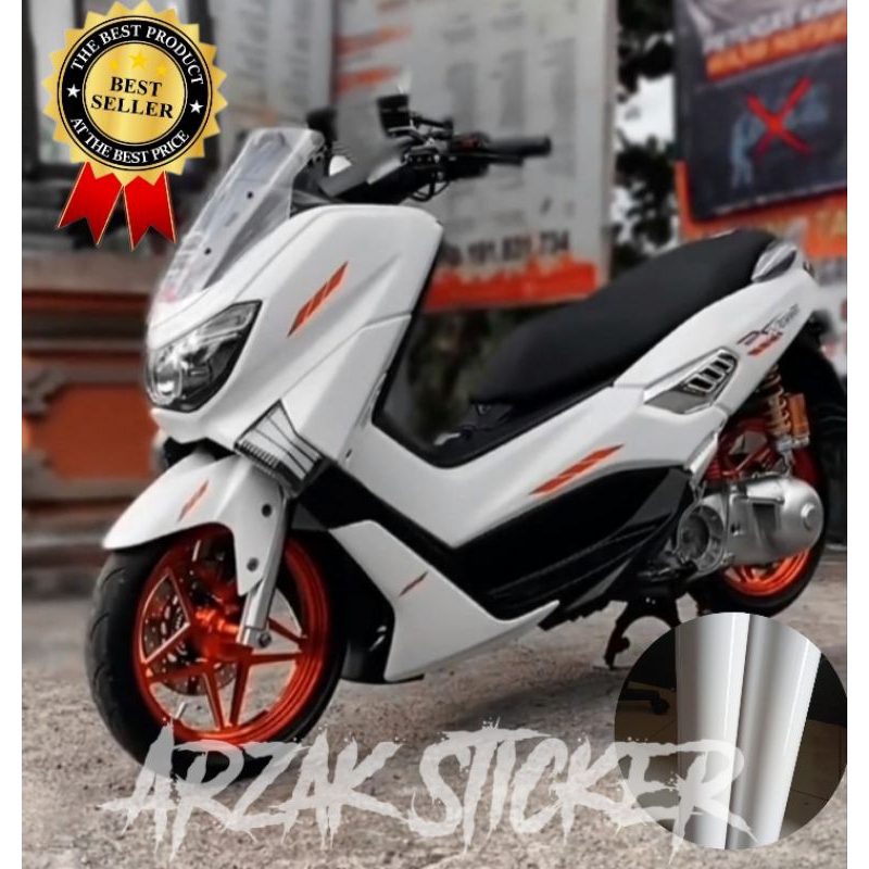 Stiker Skotlet Putih Glossy / skotlet motor murah