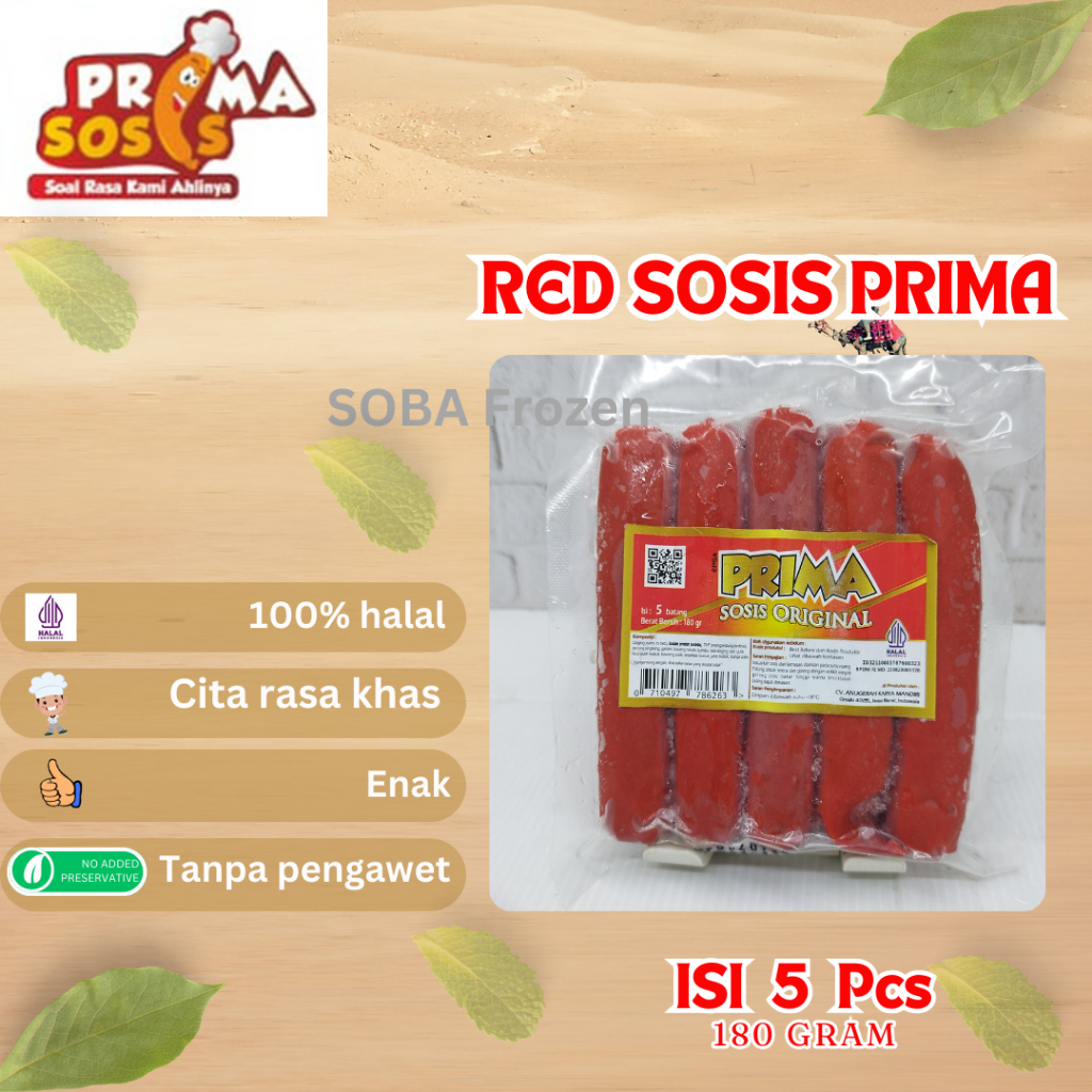 

Sosis Merah Original Prima Beeffrank 5 pcs