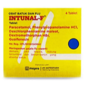 Intunal F. ISI 4 Tablet ,  Obat Demam Batuk Pilek