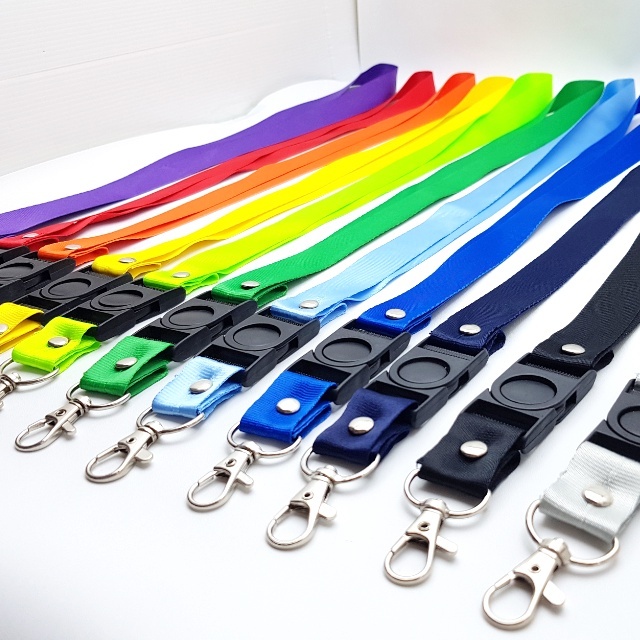 

V Tec lanyard tali name tag gantungan ID card TIC 250 - TALI LANYARD STOPER 2 cm / Tali LANYARD lebar 2 cm polyster STOPPER ID Card Name Tag gantungan idcard POLOS
