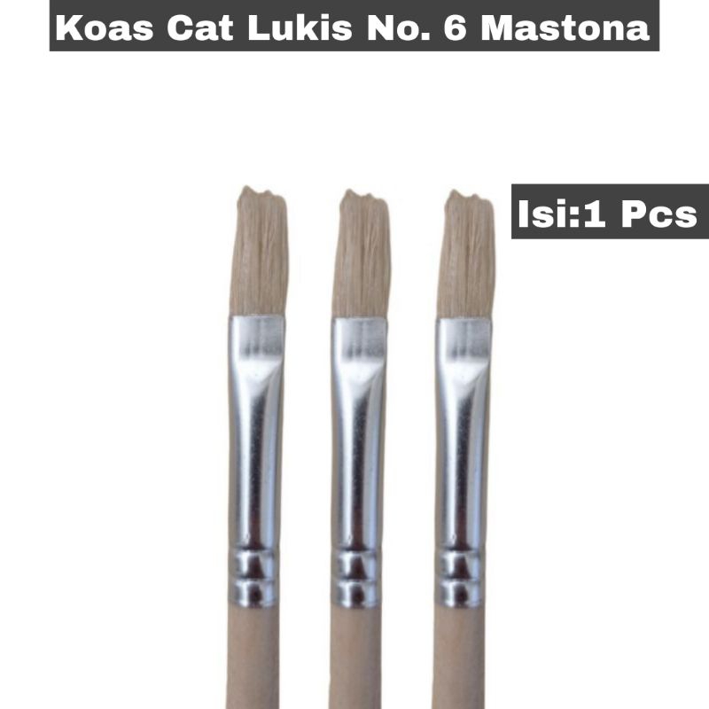 

(1 Pcs) Kuas Lukis Eterna Mastona Putih No 6 | koas Cat Air | koas Minyak Acrylic / Aklirik