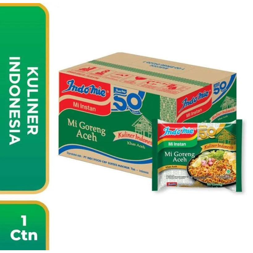 

Indomie Goreng Aceh 1 Dus / Karton isi 40 pcs Mie Instan