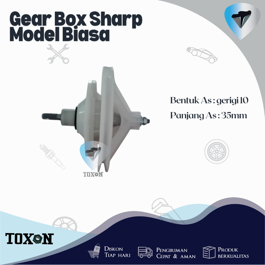 Gear Box Mesin Cuci Sharp | AS 10 Pully  | Gear Box Sharp 9066