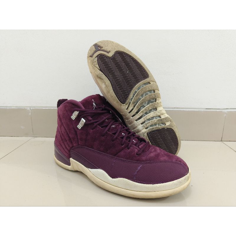 Sepatu Basket Air Jordan 12 Bourdeaux Original Size 44