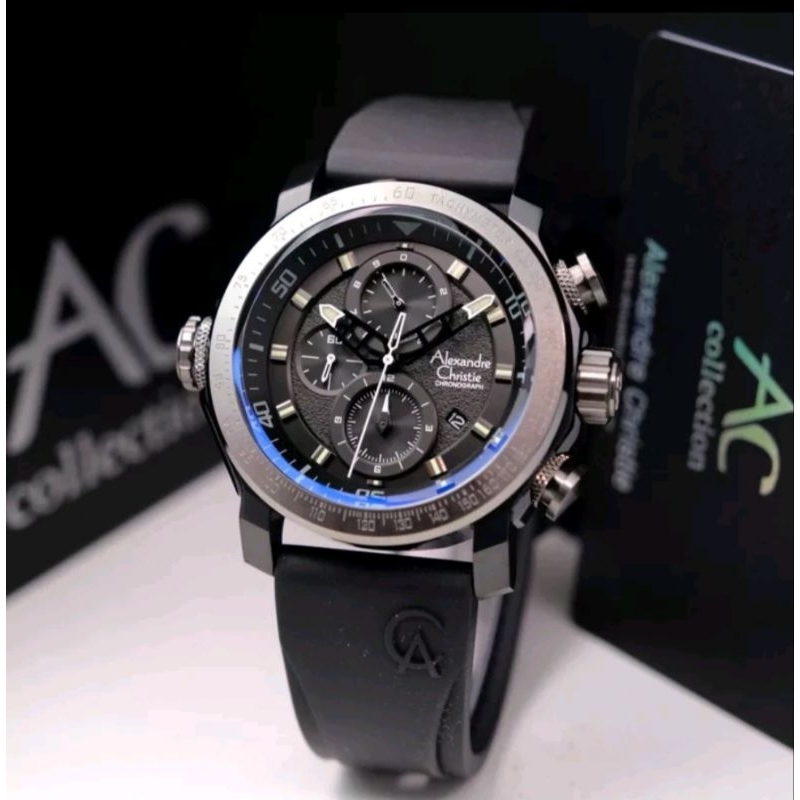 Jam Tangan Pria Alexandre Christie 6565 Karet