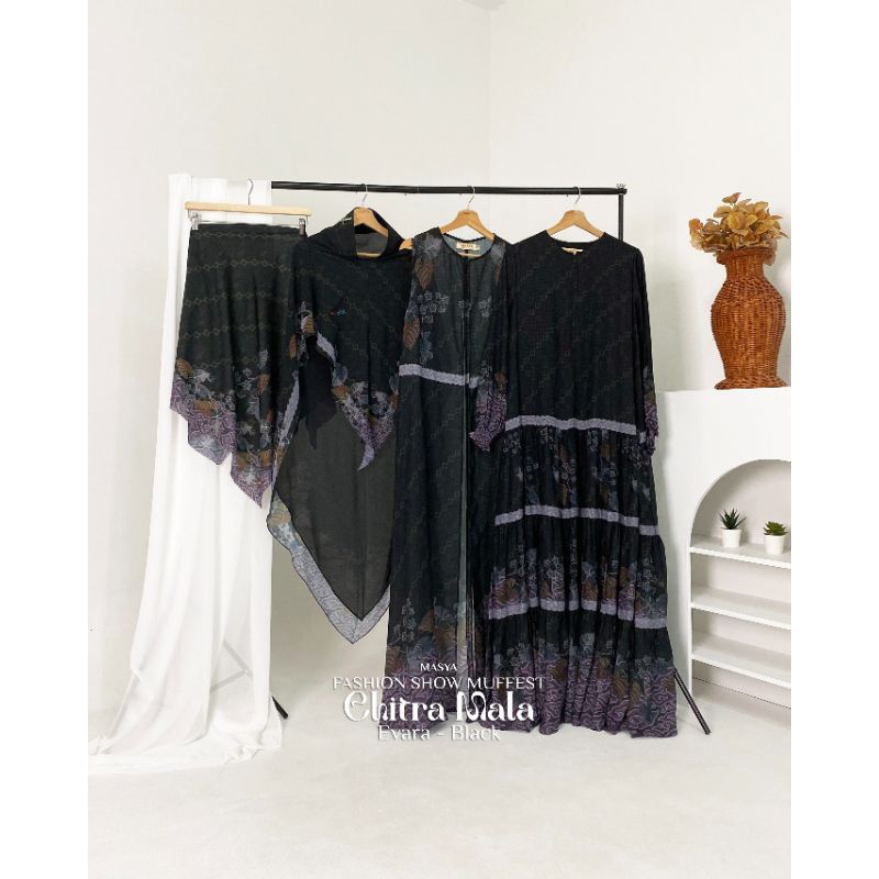 MASYA/Evara set scarft by Masya/set premium/set mewah/set syar'i