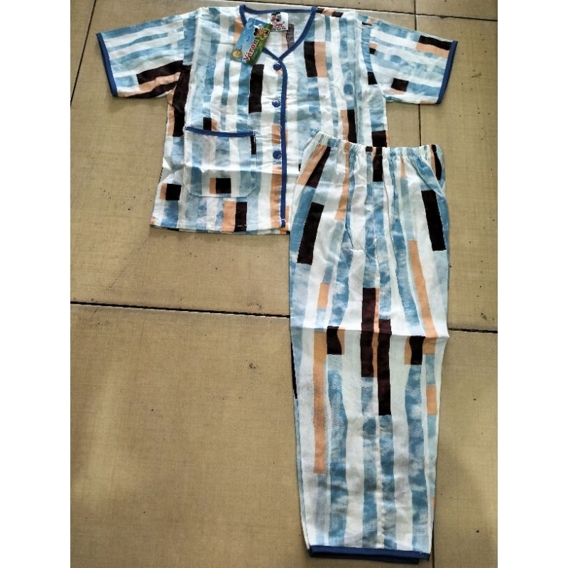 Baju Tidur Anak Cowok Viron 1-16/ Piyama Anak Katun Premium Adem