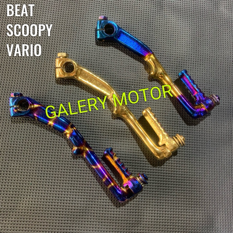 SELAHAN / ENGKOLAN / KICK STARTER VARIASI MATIC TWO TONE - GOLD - BLUE X - UNTUK MOTOR BEAT - SCOOPY