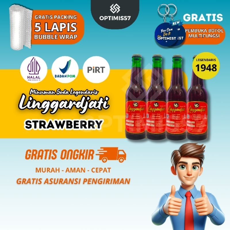 

Limun Linggarjati Strawberry | Linggardjati Halal Termurah 330 ml [4]