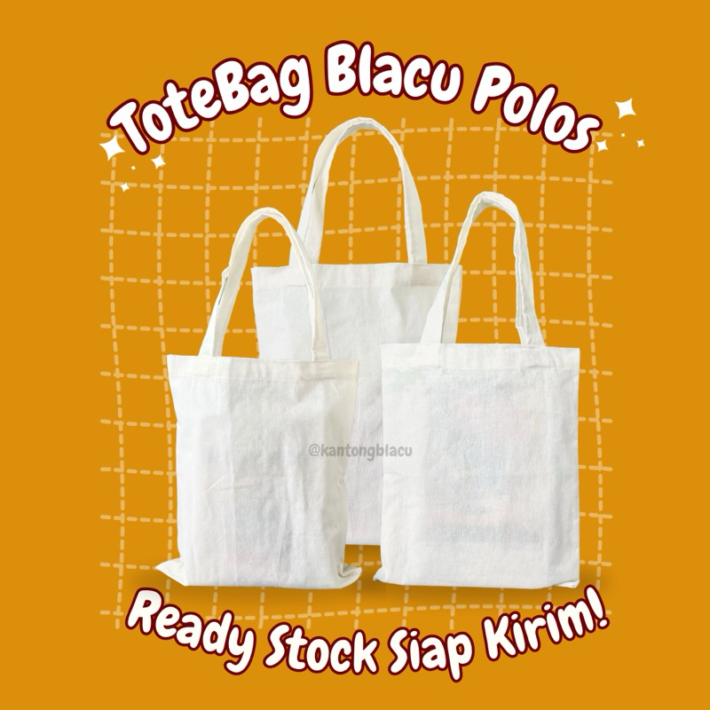 Tas Blacu Premium polos/ToteBag Blacu Polos/Tas KANVAS READY STOCK