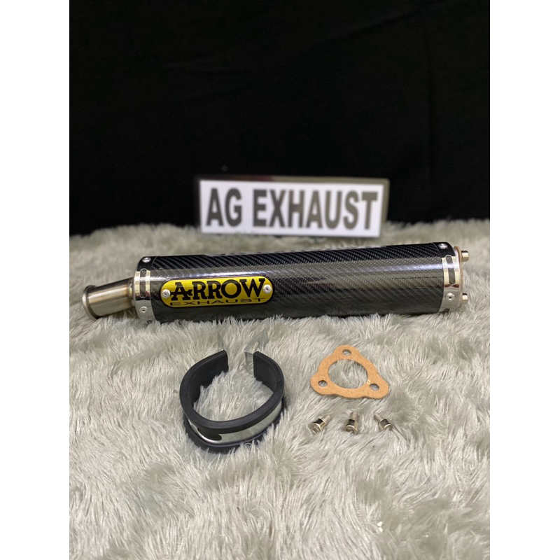 Silincer Knalpot Ninja R RR SS Arrow Exhaust Karbon 2Tak